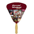 Seashell Glued Hand Fan (1 Side/ 4 Color Process Imprint)